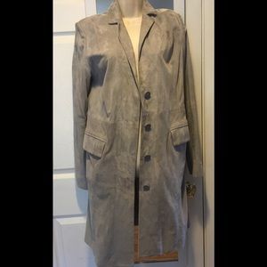 Halston Heritage Lamb Suede Coat